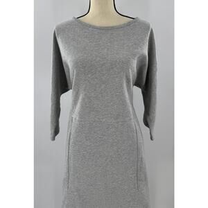 COS Gray Sweatshirt Dress French Terry Patch Pocket Large